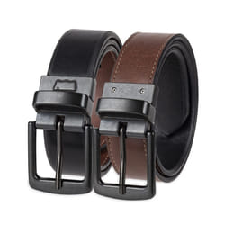 Levi's Boys' Big Kids Belt - School Casual for Jeans with Reversible Strap  Black/Brown  Large
