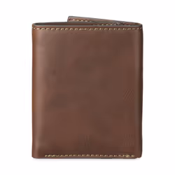 Levi's Men's Trifold Wallet-Sleek and Slim Includes Id Window and Credit Card Holder  Brown Stitch  One Size