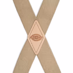 Dickies Men's 1-1/4 Solid Straight Clip Suspender  Beige  One Size