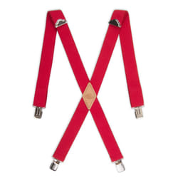 Dickies Men's 1-1/4 Solid Straight Clip Suspender  Red  One Size