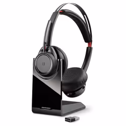 POLY Voyager Focus UC B825-M, Wireless, Office/Call center, 155 g, Headset, Black