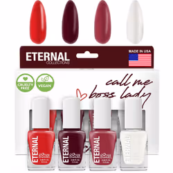 Eternal Nail Polish Set 4 Piece Kit Long Lasting Quick Dry and Cruelty Free Made in USA 046 Fluid Ounces Each Call Me Bos