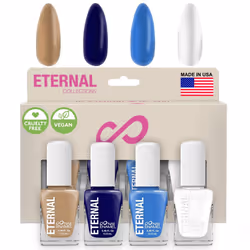 Eternal Nail Polish Set 4 Piece Kit: Long Lasting Quick Dry and Cruelty Free. Made in USA - 0.46 Fluid Ounces Each (Santorin ...