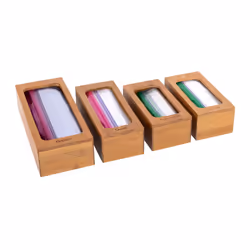 Seville Classics Bamboo Premium Organizer Storage Bins for Kitchen Silverware Pantry Closet Office Desk Pens Utensils M ...