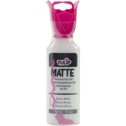 Tulip Dimensional Fabric Paint 1.25oz-Matte - Snow Cap White