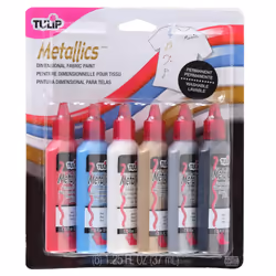TULIP 17581 Dimensional Metallic Fabric Paint 6-Pack (Metallic)