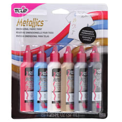 TULIP 17581 Dimensional Metallic Fabric Paint  6-Pack (Metallic)