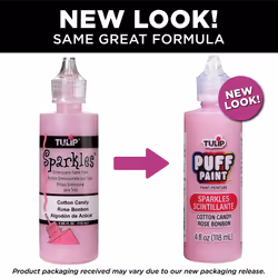 TULIP Puff Paint Sparkles Cotton Candy 4 Fl Oz (Pack of 1)