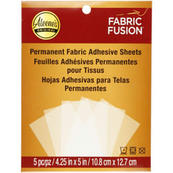 Aleene's Fabric Fusion Sheets-4.25"X5" 5/Pkg