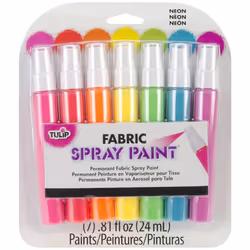 Tulip Fabric Spray Paint Mini Pack .81oz 7/Pkg-Neon
