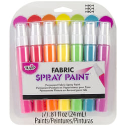 Tulip Fabric Spray Paint Mini Pack .81oz 7/Pkg-Neon