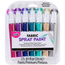 Tulip Fabric Spray Paint Mini Pack .81oz 7/Pkg-Metallic