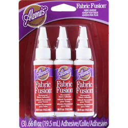 Aleene's Fabric Fusion Permanent Adhesive 3/Pkg-.66oz