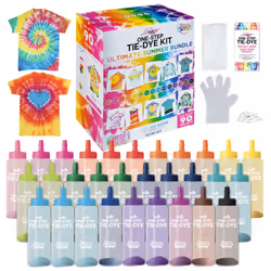 Tulip One-Step Tie Dye Ultimate Summer Bundle Classroom Pack Tie Dye Party Supplies Durable Results - Includes 30 Bottles ...