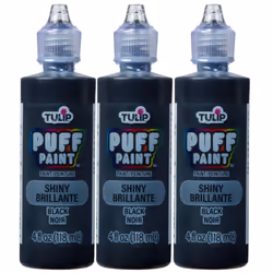 Tulip Dimensional Fabric Paint 4 oz Slick Black 3 Pack  4 Fl Oz (Pack of 3)  3 Count