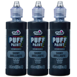 Tulip Dimensional Fabric Paint 4 oz Slick Black 3 Pack  4 Fl Oz (Pack of 3)  3 Count