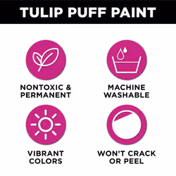 Tulip Dimensional Fabric Paint 4 oz Slick Black 3 Pack  4 Fl Oz (Pack of 3)  3 Count