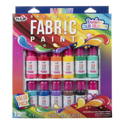 TULIP Soft Paint Kits 44887 Sfpt Multi 1Oz 12Pk Rainbow Color Collection  1 Fl Oz (Pack of 12)  As Detailed