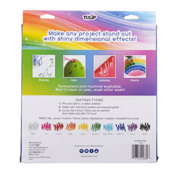 TULIP Dimensional Paint Kits 44889 Dfpt Multi 1.25Oz 10Pk Rainbow Color Collection  1.25 Fl Oz (Pack of 10)  As Detailed