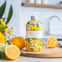 Royale Garden Limited Edition Lemon & Basil Hand Wash, 500 ml (Pack of 6) - Vegan Friendly
