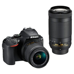 Nikon D5600 + AF-P DX 18-55mm + AF-P DX 70-300mm SLR Camera Kit 24.2 MP CMOS 6000 x 4000 pixels Black