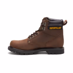 CAT Men's Second Shift Soft Toe Work Boot Dark Brown 7 Wide