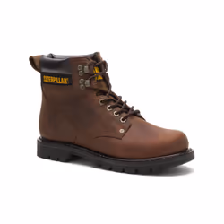 CAT Men's Second Shift Soft Toe Work Boot  Dark Brown  7 Wide