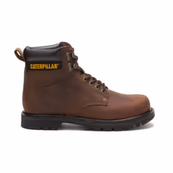 CAT Men's Second Shift Soft Toe Work Boot  Dark Brown  7 Wide