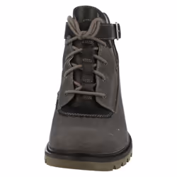 Ladies CAT Lace Up Wedge Shoes Helena - Black Textile - UK Size 8 - EU Size 42 - US Size 9