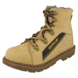 ) Boys Caterpillar Ankle Boots Harris - UK 13 Child, Sand (Yellow