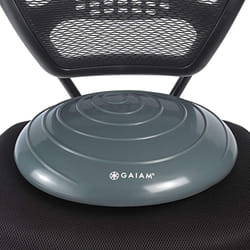 Gaiam Balance Disc Wobble Cushion Stability Core Trainer For Home Or Office Desk Chair & Kids Alternative Classroom Sensory Wiggle Seat - Grey   16 In