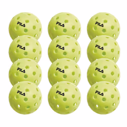 FILA Accessories Outdoor Pickleball Balls - Pickleball Set Regulation Size Outdoor Pickleballs with 40 Holes (Lime Green) P ...