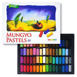 Mungyo Non Toxic Square Chalk  Soft Pastel  64 Pack  Assorted Colors (