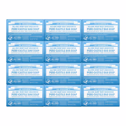 Dr. Bronner's - Pure-Castile Bar Soap (Baby Unscented  5 Ounce  12-Pack) - Made with Organic Oils  For Face  Body & Hair  Gen ...