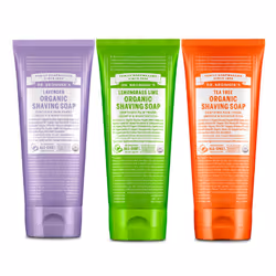 Dr. Bronner's - Organic Shaving Soap Variety Pack - Lavender  Tea Tree  & Lemongrass  Certified Organic  Sugar & Shikakai Pow ...