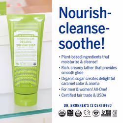 Dr. Bronner's - Organic Shaving Soap Variety Pack - Lavender  Tea Tree  & Lemongrass  Certified Organic  Sugar & Shikakai Powder  Moisturizes  Use on