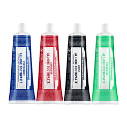 Dr. Bronners - All-One Toothpaste Variety Pack - Peppermint  Cinnamon  Anise  & Spearmint  70% Organic Ingredients  Natural & Effective  Fluoride-Free