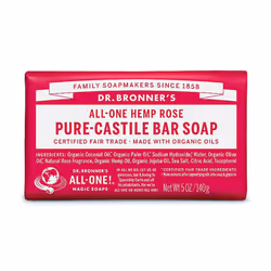 Dr. Bronner Organic Rose Pure-Castile Bar Soap 140g