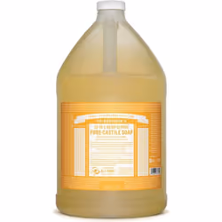 Dr.Bronner's PURE-CASTILE LIQUID SOAP, Body, Liquid soap, Orange, Water, Organic Coconut Oil*, Potassium Hydroxide**, Organic ...