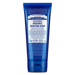 Dr. Bronner's - Organic Shaving Soap (Peppermint  7 Ounce) - Certified Organic  Sugar and Shikakai Powder  Soothes and Moisturizes for Close Comfortab
