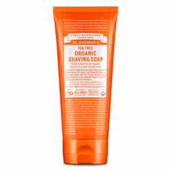 Dr. Bronner's - Organic Shaving Soap (Tea Tree  7 Ounce) - Certified Organic  Sugar and Shikakai Powder  Soothes and Moisturi ...
