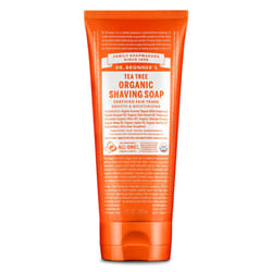 Dr. Bronner's - Organic Shaving Soap (Tea Tree  7 Ounce) - Certified Organic  Sugar and Shikakai Powder  Soothes and Moisturizes for Close Comfortable