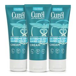 Curel Extreme Dry Hand Relief  Dermatologist Recommended  Long-Lasting Cream For Dry Hands  Paraben Free  Fragrance-Free Hand Lotion  3 Oz  Pack of 3