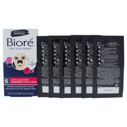 Biore Deep Cleansing Charcoal Pore Strips - 6 Pc Pore Strips