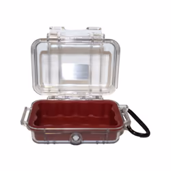 Pelican 1010 Micro Case (Red/Clear) (1010-028-100)
