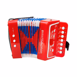 Schylling Accordion, Toy musical instrument, Accordion, 7 yr(s), 816.47 g, Blue, Red, White