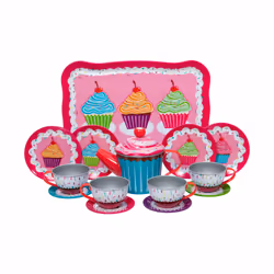 Schylling Cupcake Tin Tea Set, Kitchen & food, 3 yr(s)