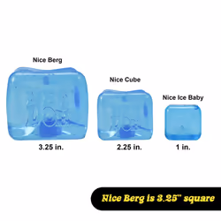 Schylling NeeDoh Niceberg - Sensory Squeeze Toy - Super Solid Squish - 3"" Cube - Color May Vary (Pack of 1)