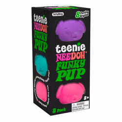 Schylling Nee Doh Teenie Funky Pup, Squishy, 3 yr(s), Assorted colours, 3 pc(s)