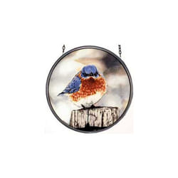MI Hummel/Glassmasters 6-1/2-Inch Mad Bluebird Stained Glass Suncatcher